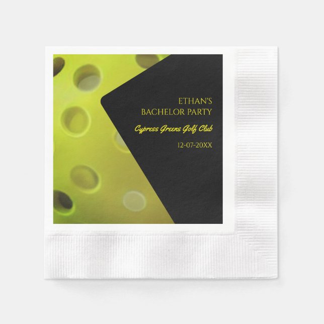 Pickleball Bachelor Party Classic Stylish dink Napkins (Front)
