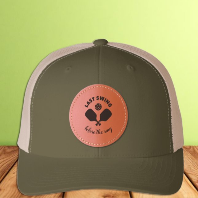 Pickleball Bachelorette Weekend Leather Patch Hat (Creator Uploaded)