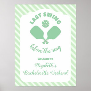 Pickleball Bachelorette Weekend Poster