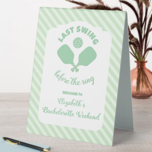 Pickleball Bachelorette Weekend Table Tent