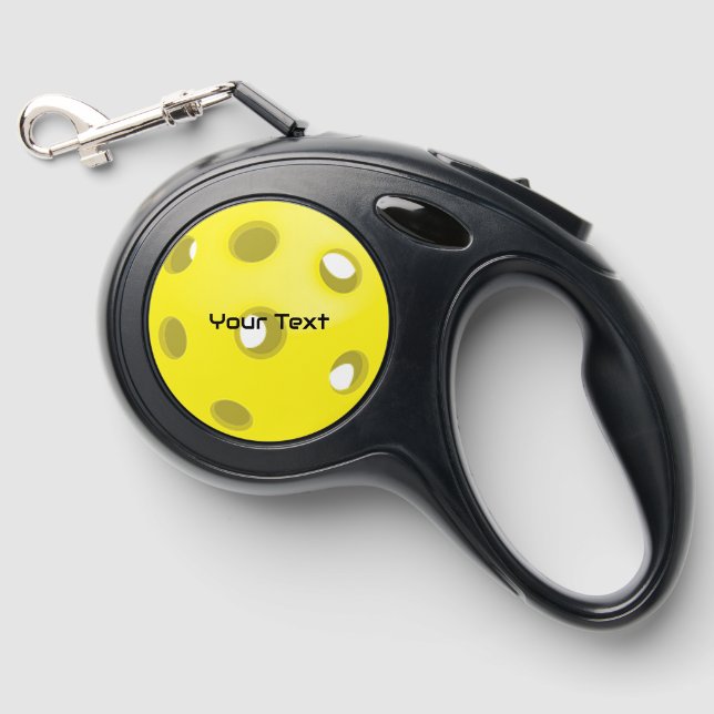 Pickleball Ball Design Retractable Dog Leash (Front)