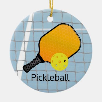 Pickleball Ball Paddle Design Ornament by SjasisSportsSpace at Zazzle