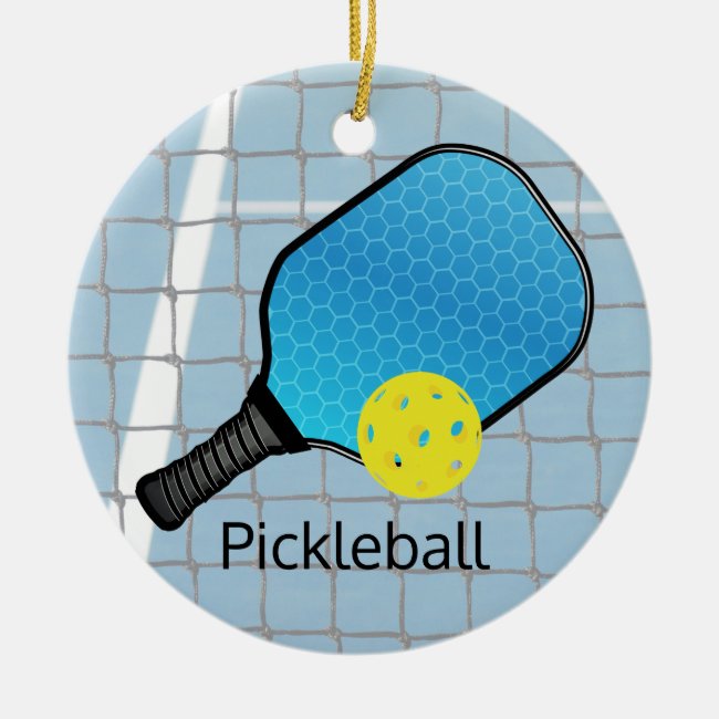 Pickleball Ball Paddle Design Ornament
