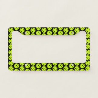Pickleball Ball Pattern License Plate Frame
