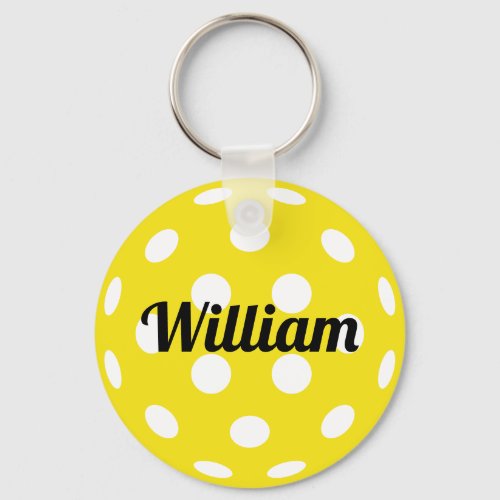 Pickleball Ball Personalized Name Keychain