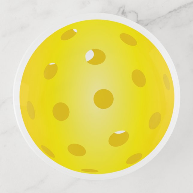 Pickleball Ball Print Fun Gift Trinket Tray (Front)