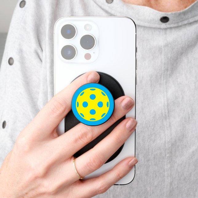 Pickleball ball sports logo magsafe popgrip PopSocket (Hand)