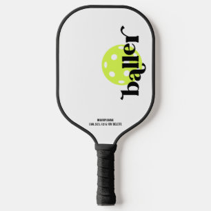 Pickleball Baller Personalized Name Paddle