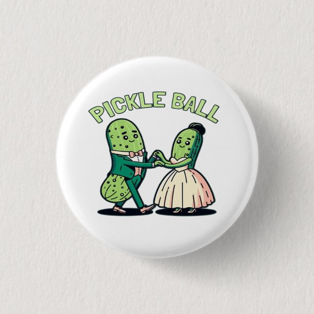 Pickleball Ballroom Dancing Button (Front)