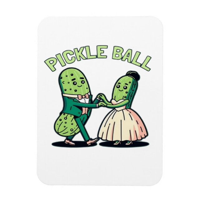 Pickleball Ballroom Dancing Magnet (Vertical)