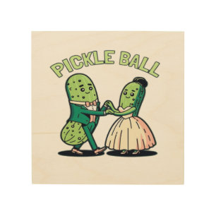 Pickleball Ballroom Dancing Wood Wall Art