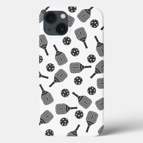 Pickleball Balls and Paddles iPhone Case
