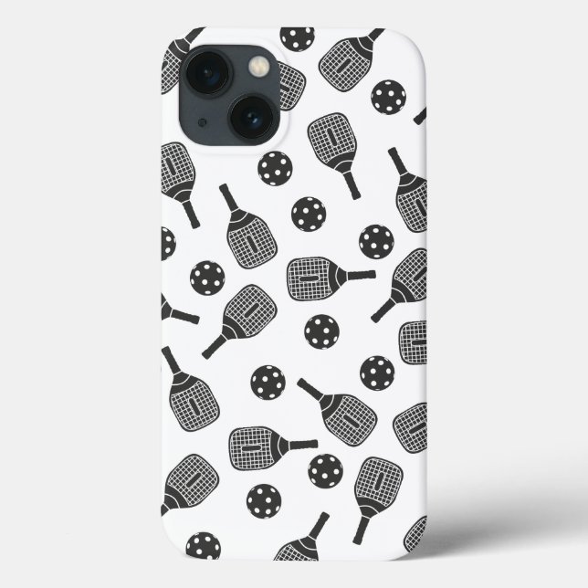 Pickleball Balls and Paddles iPhone Case (Back)
