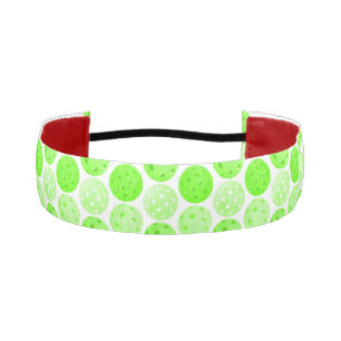 Pickleball Balls - Green Pickleball Balls on White Athletic Headband