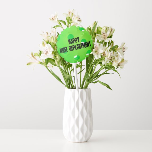 Pickleball Balls - Green Pickleball Balls on White Balloon (Vase)