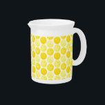 Pickleball Balls, Yellow Pickleballs on White Beverage Pitcher<br><div class="desc">Yellow pickleball balls for the pickleball lover. White backgrounds with yellow pickleballs. Personalization is always available.</div>