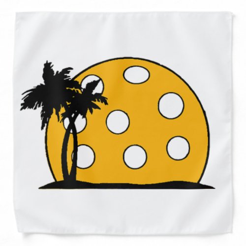 Pickleball Beach Sunset Bandana