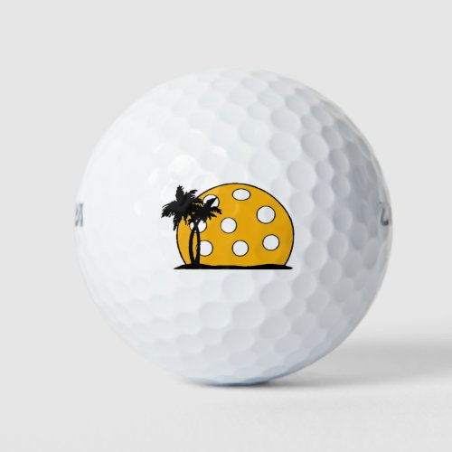 Pickleball Beach Sunset Golf Balls