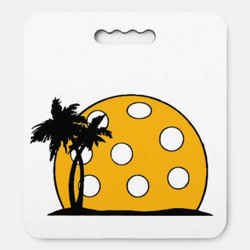 Pickleball Beach Sunset Seat Cushion