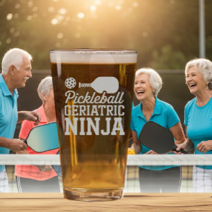 Pickleball Beer Glass For Geriatric Ninja
