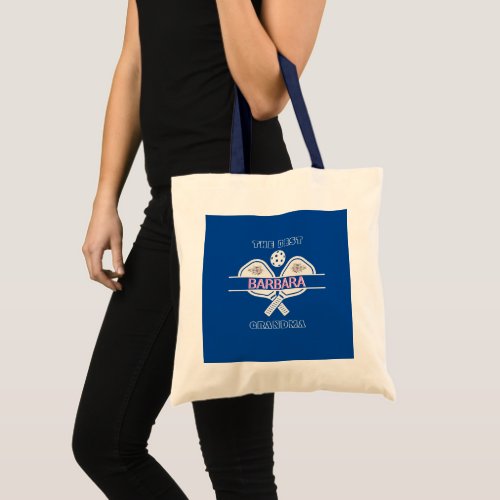 Pickleball Best Grandma Initial Paddle Budget Tote Bag