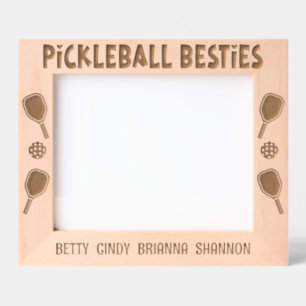 Pickleball Besties Group of Pickleball Friends Engraved Frames