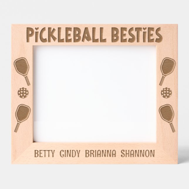 Pickleball Besties Group of Pickleball Friends Engraved Frames (Front)