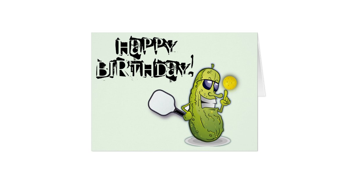 Pickleball birthday card Zazzle.com