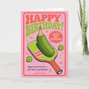 Pickleball Birthday Funny Pickle Humor Card