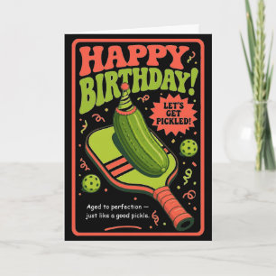 Pickleball Birthday Funny Pickle Humor Card