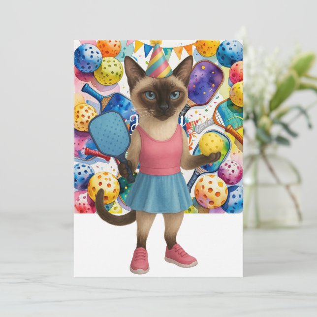 Pickleball Birthday Greeting  (Standing Front)