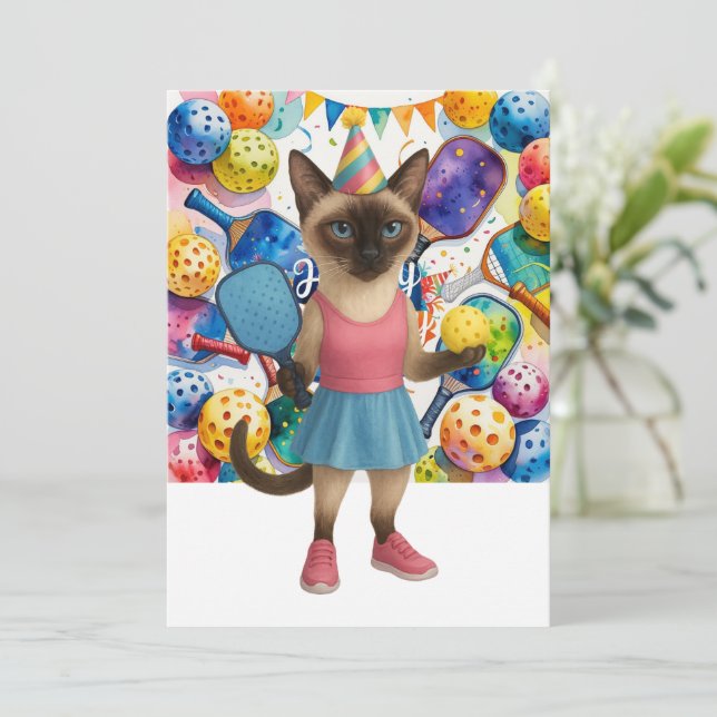 Pickleball Birthday Greeting  (Standing Front)