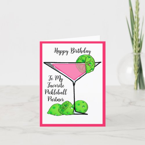 Pickleball Birthday love the way you dink Cosmo Holiday Card