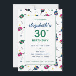 Pickleball Birthday Party Blue Green Custom Invitation<br><div class="desc">Celebrate your pickleball player or pickleball fan with these birthday invitations featuring a custom illustration of pickleball paddles in shades of pink,  blue and green. All text is customizable. Part of a collection from Parcel Studios.</div>