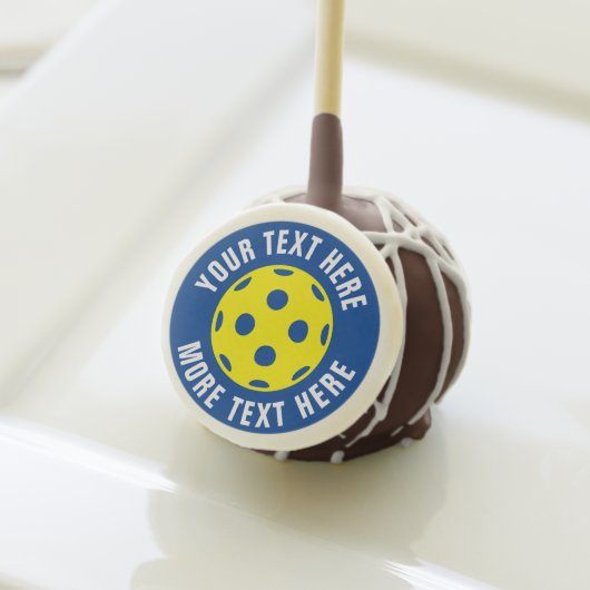 Pickleball Birthday party cake pops personalized (Front Insitu)