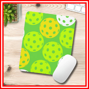 Pickleball Birthday Party Cute Green Sports Mouse Pad