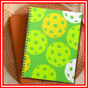 Pickleball Birthday Party Cute Green Sports Notebook