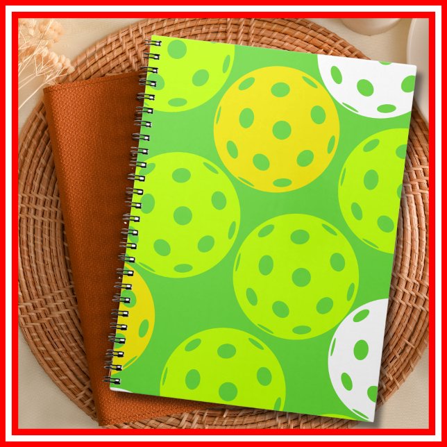 Pickleball Birthday Party Cute Green Sports Notebook (Creator Uploaded)