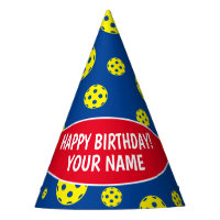 Pickleball Birthday party hats with custom name