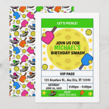 Pickleball Birthday Party Invitation