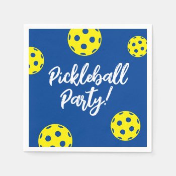Pickleball Birthday Party Napkins by imagewear at Zazzle