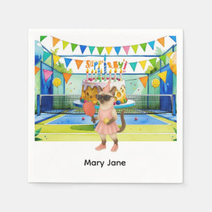 Pickleball Birthday Party themed Napkins