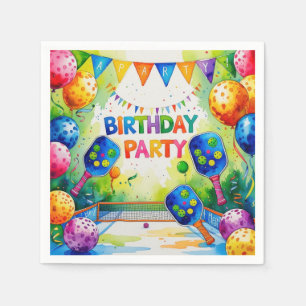 Pickleball Birthday Party themed Napkins