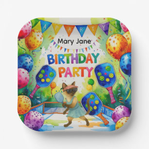 Pickleball Birthday Party themed Paper Plates