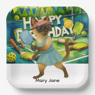 Pickleball Birthday Party themed Paper Plates
