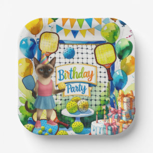 Pickleball Birthday Party themed Paper Plates