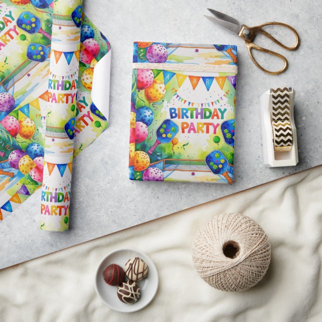 Pickleball Birthday Party themed  Wrapping Paper (Crafts)