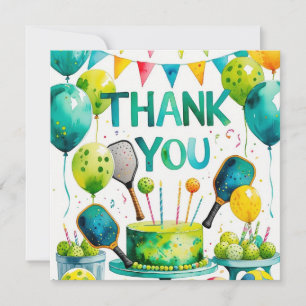 Pickleball birthday thank you card