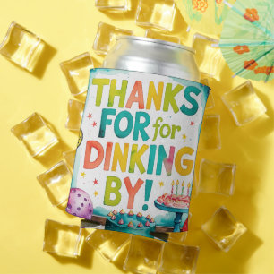 Pickleball Birthday themed Can Cooler