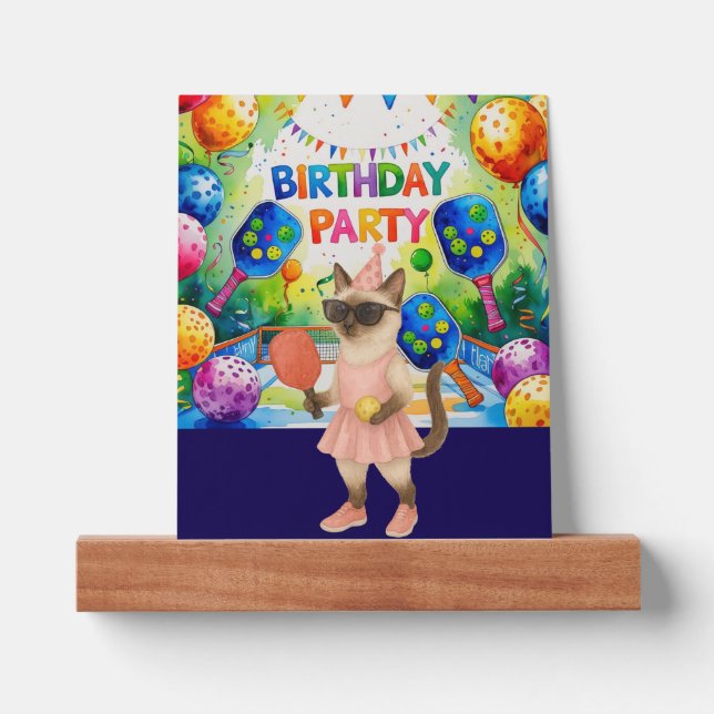 Pickleball birthday themed picture ledge (Front)